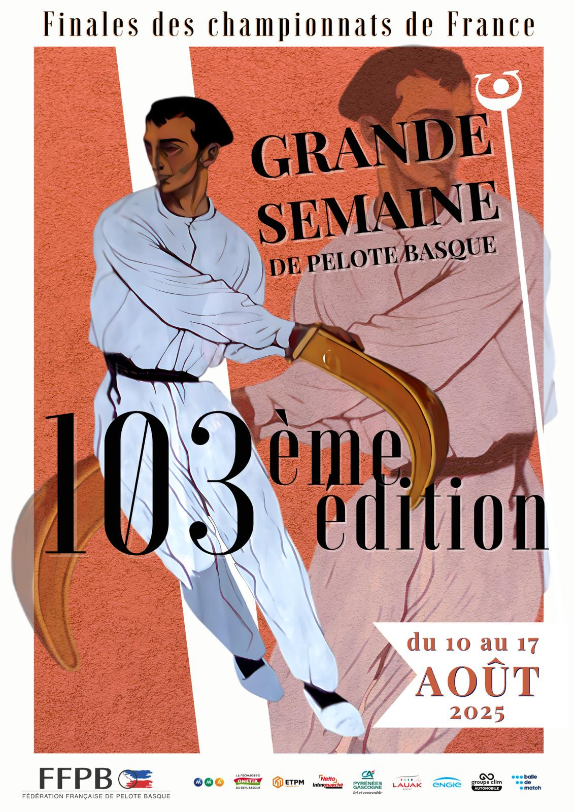 103ème édition grande semaine grande semaine de pelote basque, finales championnat de France